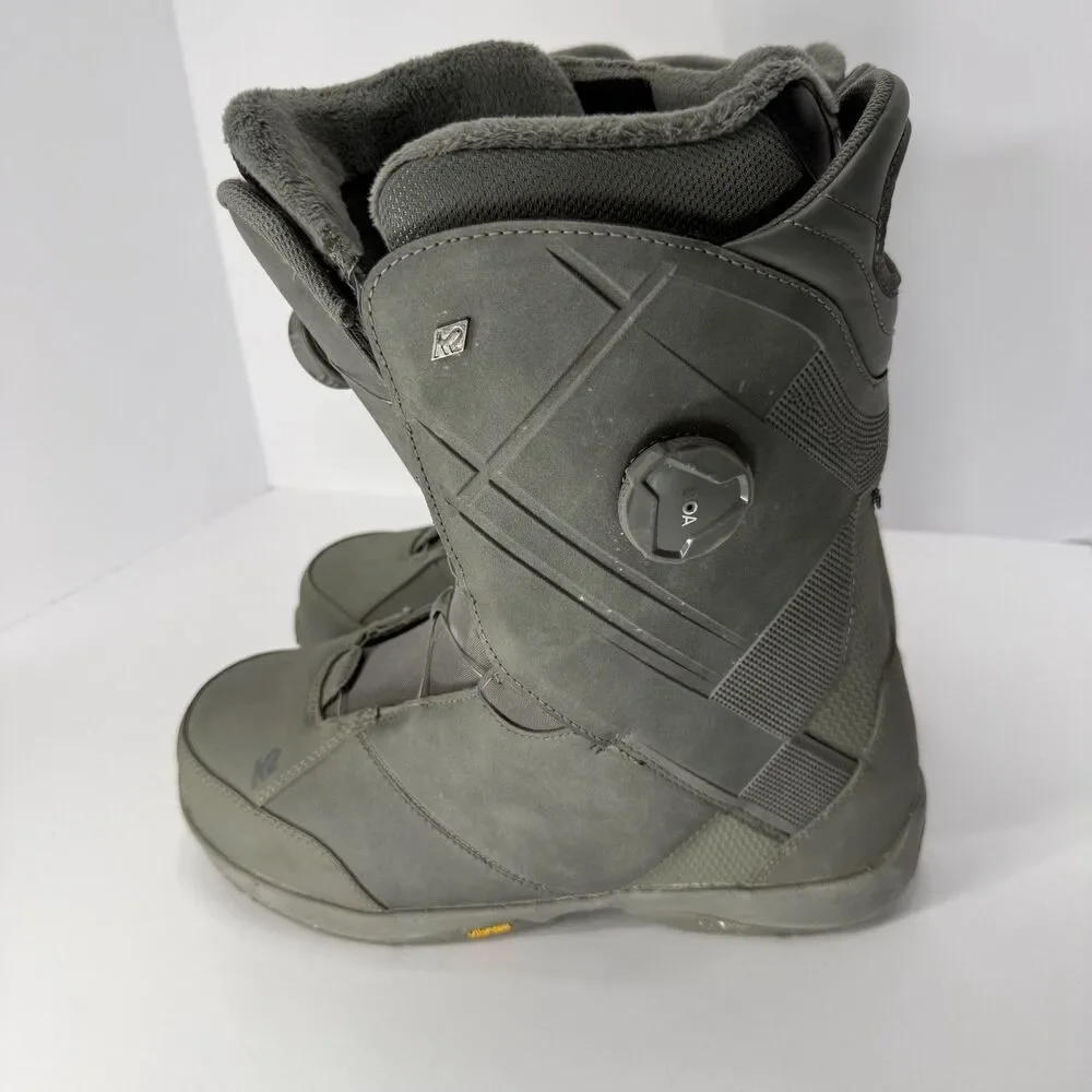 K2 Maysis Snowboard Boots Mens 11 BOA Suede Flex Feel Intuition Foam Gray Logo